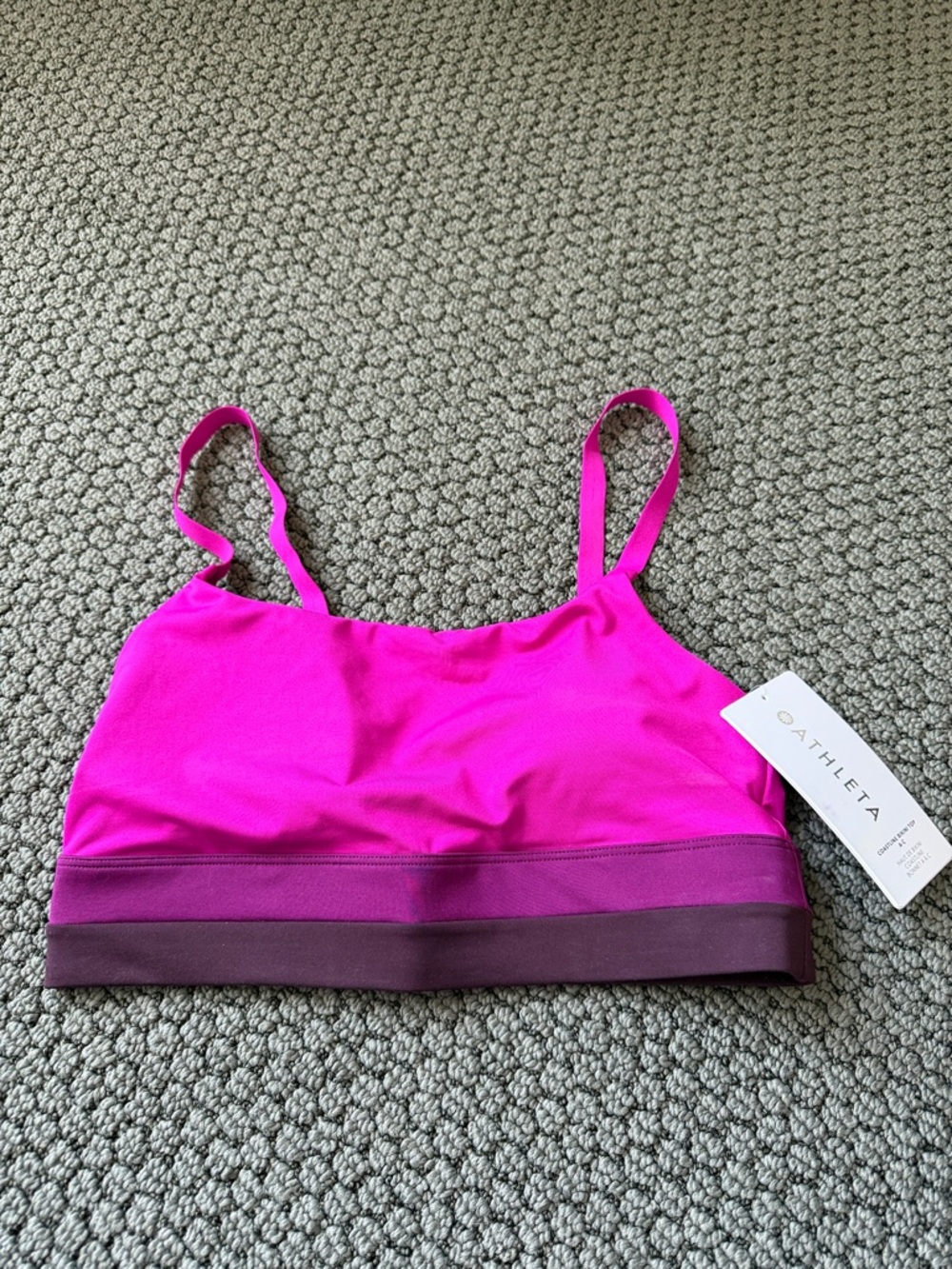 NWT Athleta Pink Coastline Bikini Top A-C